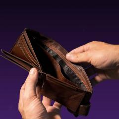 open empty wallet